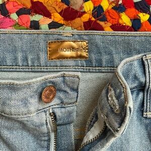 MOTHER Light Blue High-Rise Denim Jeans